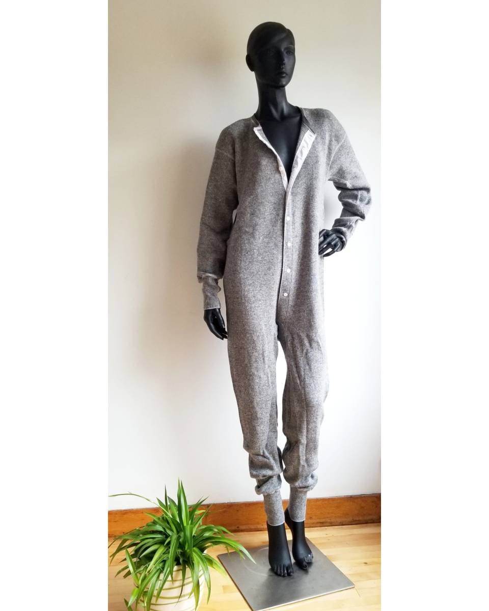 The Premium Union Suit. Stanfield's Cotton Union Suit in Grey or