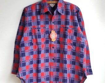 Size 16 Lumberjack Flannel Shirt Canadian Flannel Plaid Shirt 70s Plaid Shirt Hippie Plaid Flannel Shirt Champion Flannel Shirt, Size 16