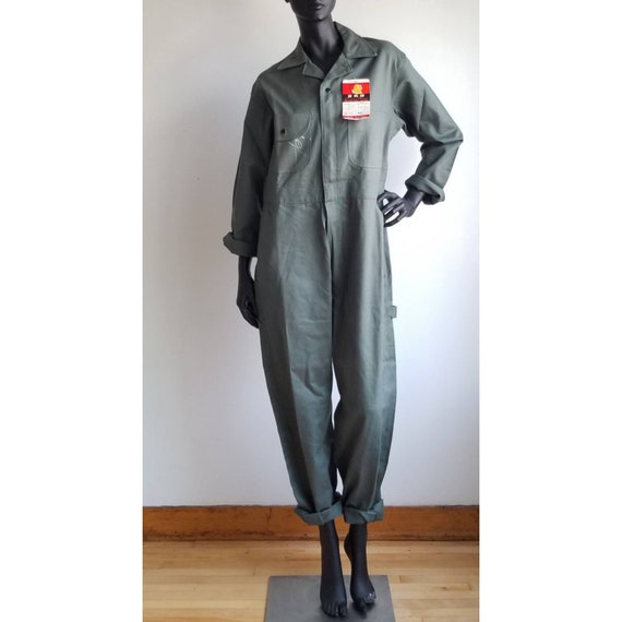 70s Coverall, Workwear Deadstock, Mechanic Green U