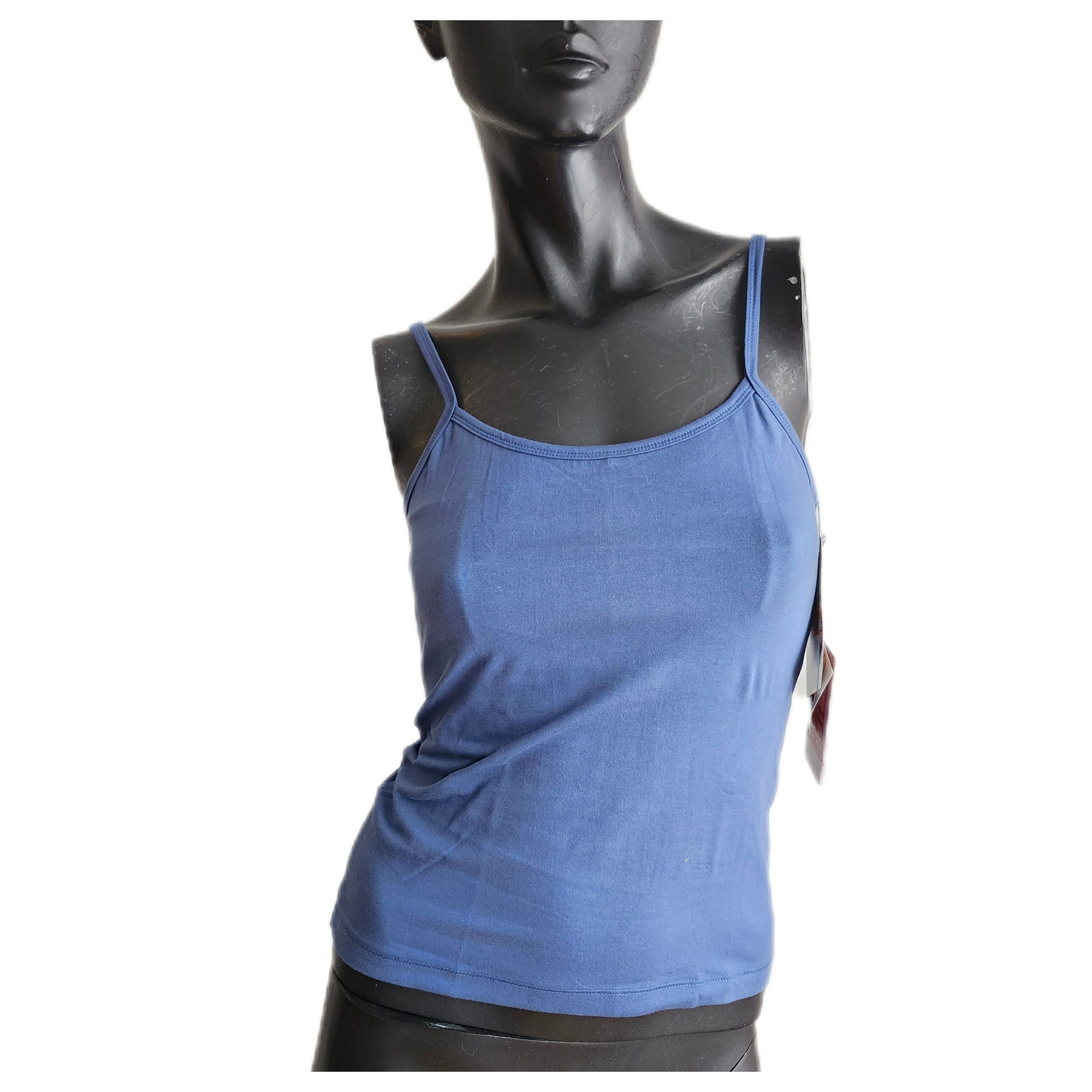 Blue spaghetti strap tank top cheap