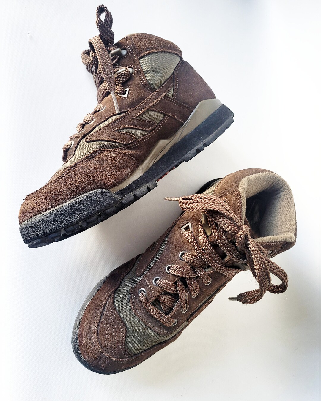 Hitec Boots Trekking Boots Moss Green and Brown Suede Etsy