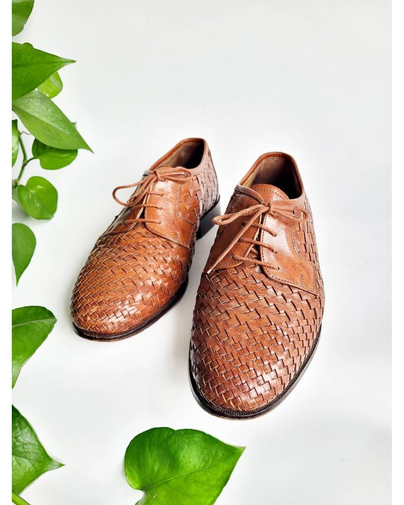 Mens basket weave best sale shoes