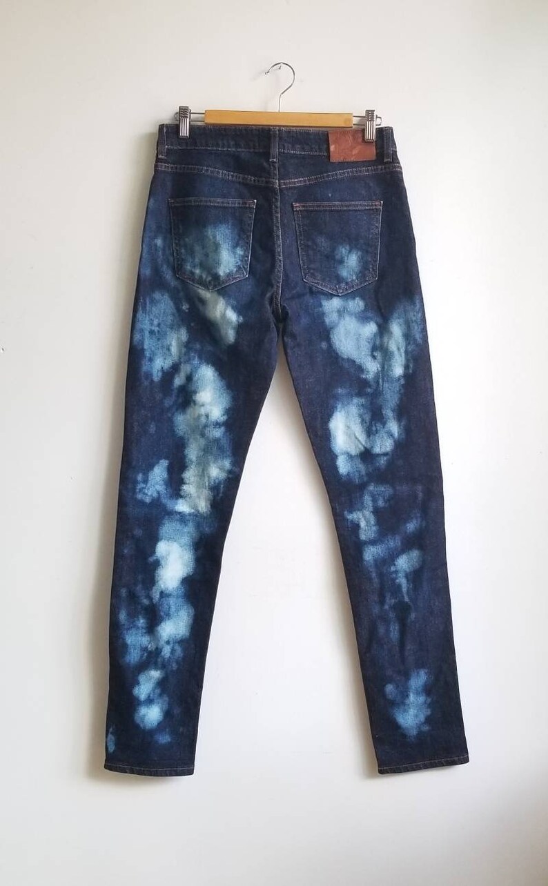 DIY Bleach Jeans Size 31 Naked /& Famous Jeans Tie Dye Jeans Grunge Jeans Slim Fit Men Jeans