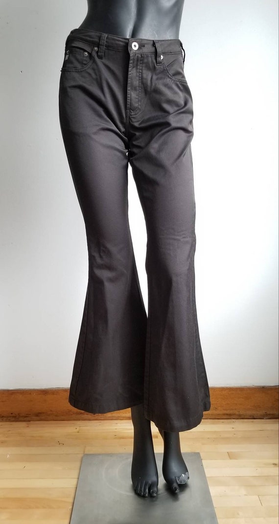 Y2k Flare Pants, Black Shimmery Pants, 2000s SILVE