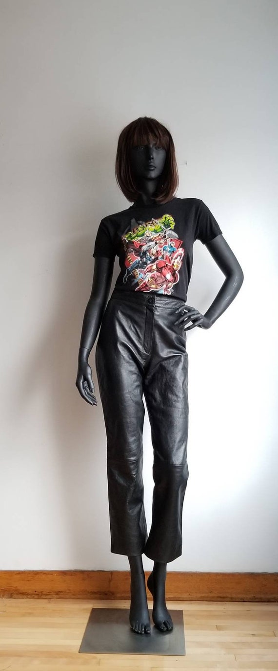 Minimalist Leather pants, highwaisted leather trou