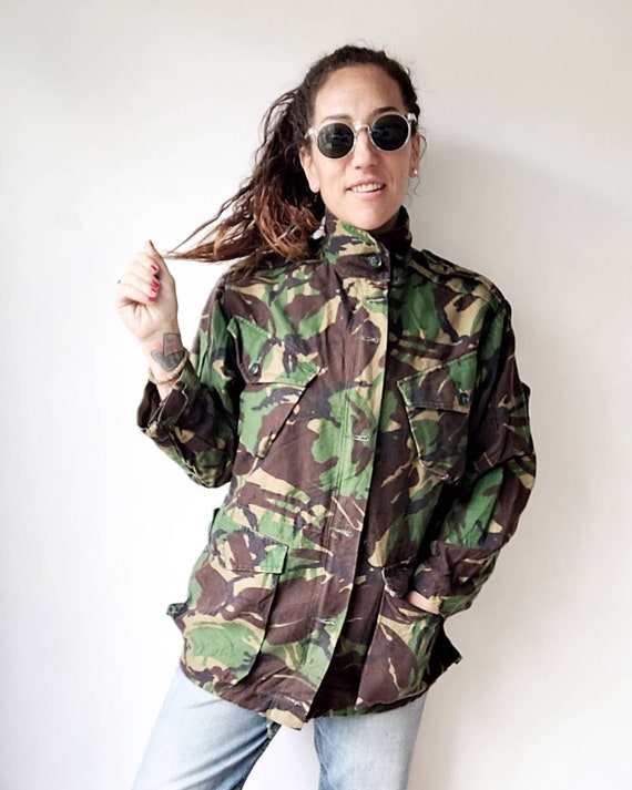 90s British Paratrooper Jacket Camouflage Zip Up Coat… - Gem