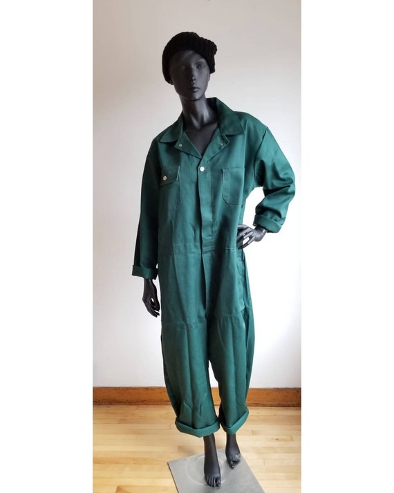 70s Utility Coverall, Emerald Green Coverall, Cott