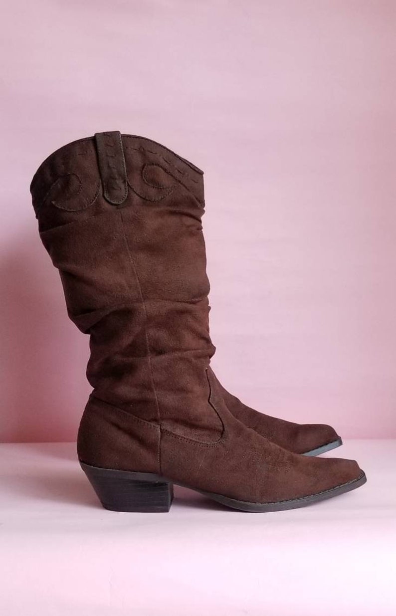 brown slouch boot