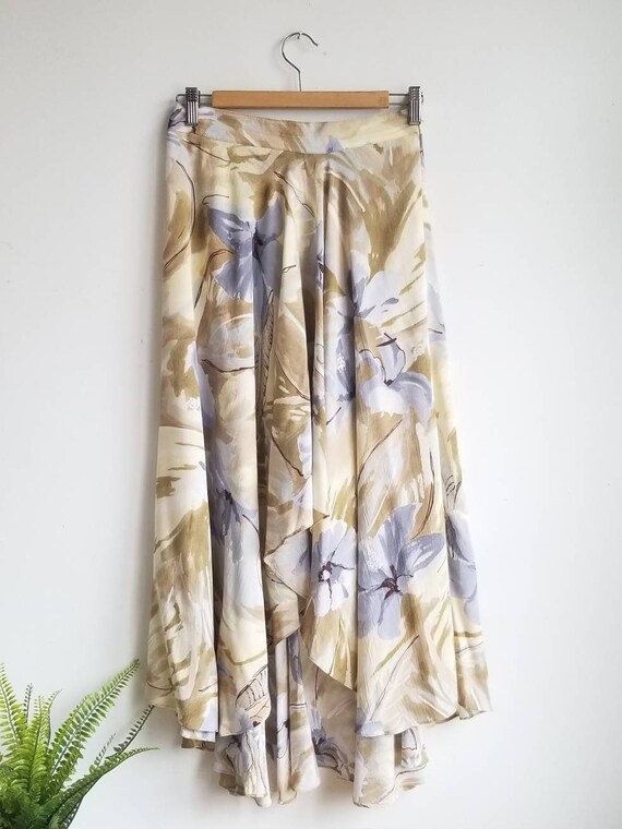 90s Grunge Skirt,Vintage Floral Skirt, 80s Floral