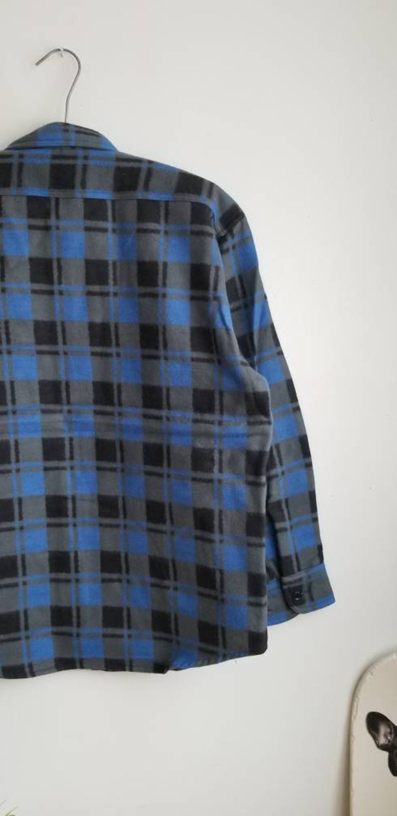 blue flannel coat