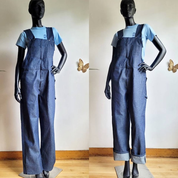 90s Overalls Workwear Overalls Denim Onesie Vintage Overalls Big Bill Jeans Overalls Minimalist Overalls Deadstock, Size Small