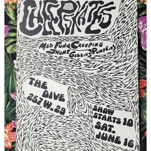 Alternative Band CHEEPSKATES Vintage  Poster Vintage Prints Music Band Promo Poster PUNK Rock Band Poster 80s Band 90s Band Posters