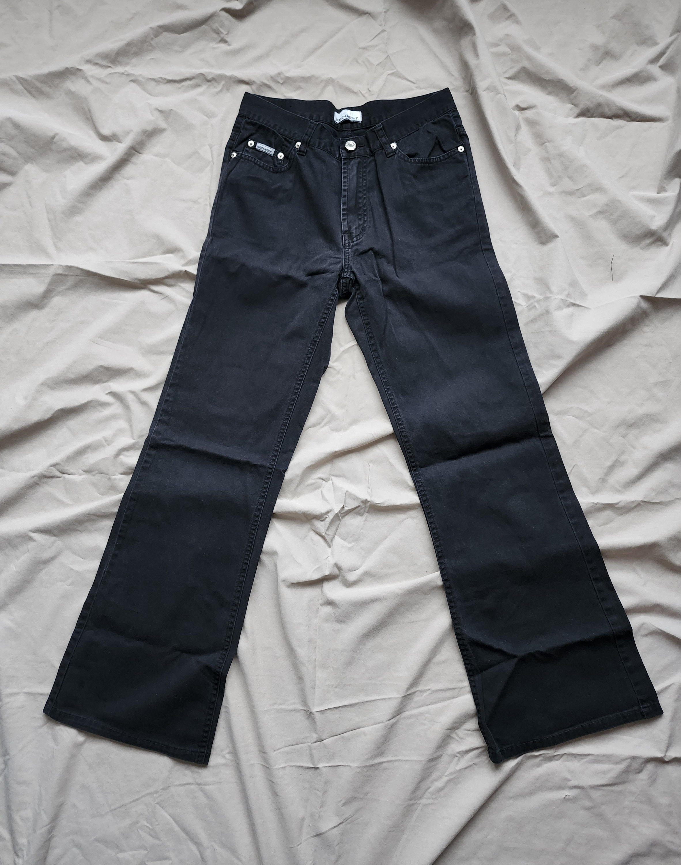 Y2k Jeans Black Low Rise Jeans Minimalist Grunge Boho Jeans 00s