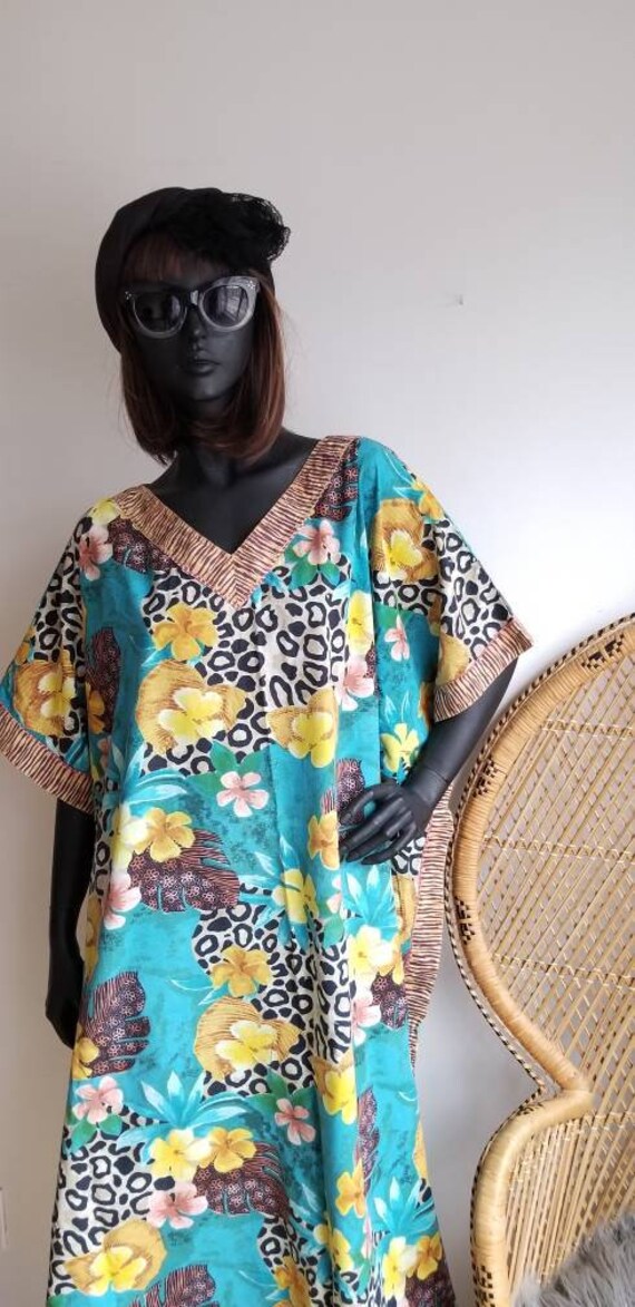 Vintage Dress, Lounge dress,Tunic, Aloha dress, Af