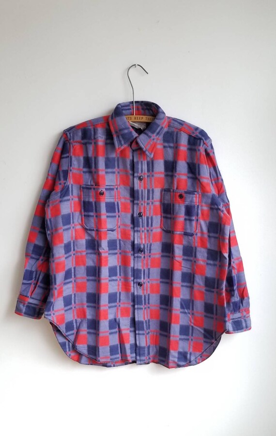 15.5, Deadstock Champion Flannel Shirt, Vintage Lu