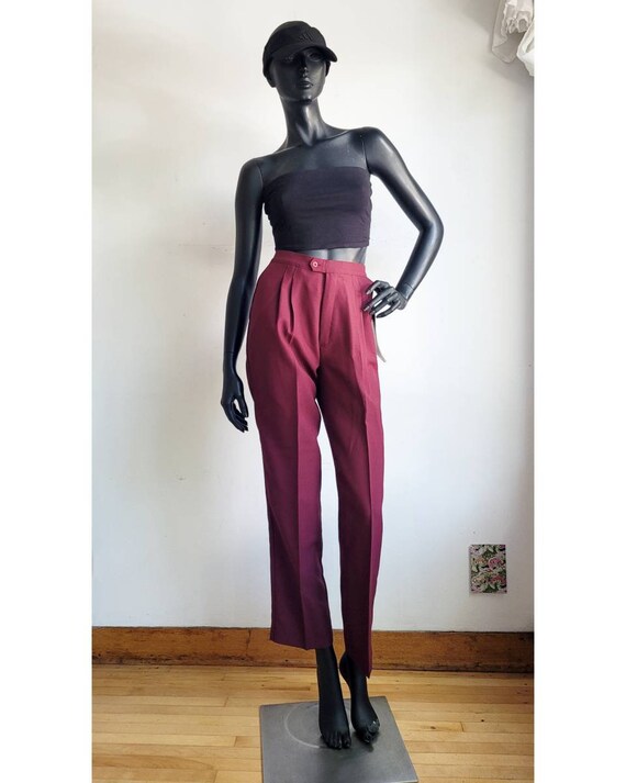 70s Highwaisted Pants Vintage Burgundy 