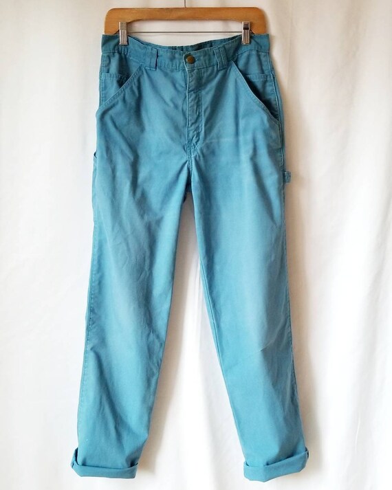 Blue carpenter's pants, Vintage Workwear pants, Hi