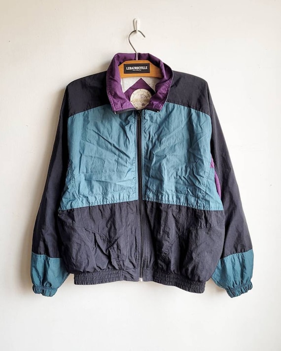 90s Windbreaker Vintage Sport Jacket Nylon Zip up Coat 90s Windbreaker Vintage Sport Jacket Nylon Zip up Coat