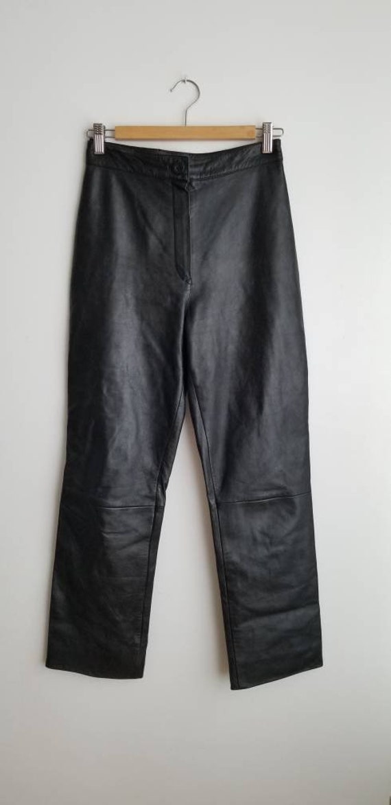 Minimalist Leather pants, highwaisted leather trou