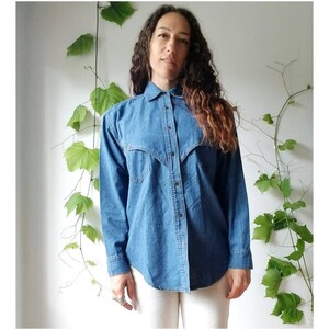 SOCO Denim Shirt Short Sleeve Vintage 
