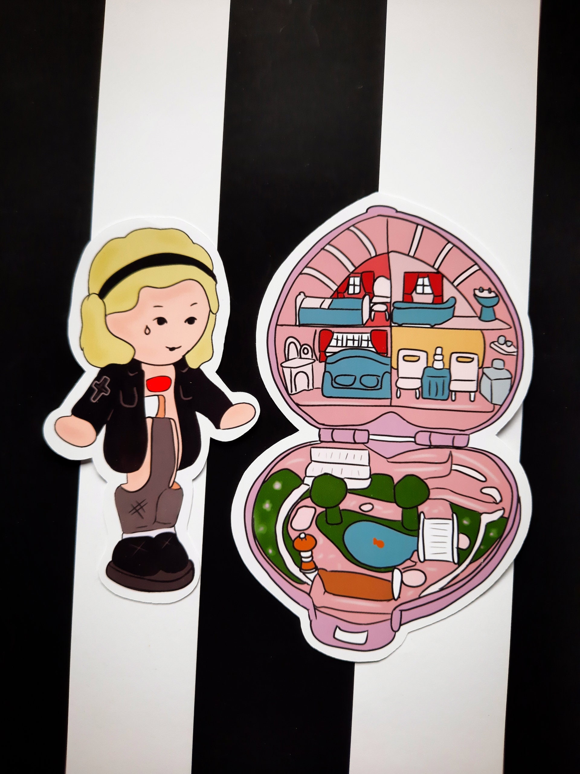 Alternative Polly Pocket style stickers emo 90s stickers Etsy