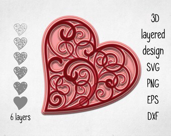 Download Layered Heart Svg Etsy