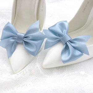 Satin blue bows,clips for wedding shoes,shoes decorations,wedding shoe clips,clips for the bride,blue satin bows,something blue,wedding blue