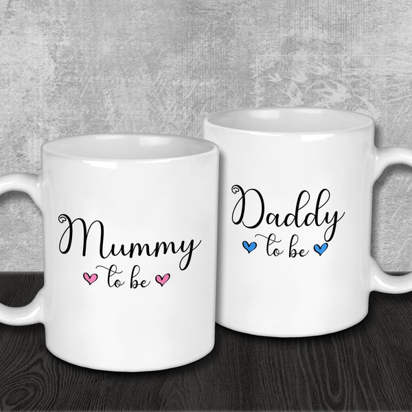 Mamá y papá serán tazas // Bebé en camino // Regalos para nuevos padres // Regalos personalizados y personalizados