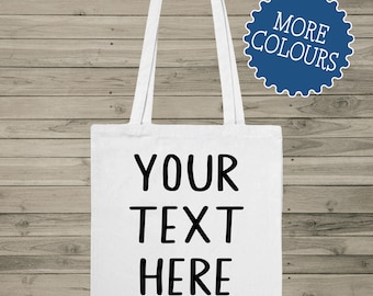 Gepersonaliseerde draagtas met uw eigen tekst of afbeelding - gepersonaliseerd cadeau met foto - gepersonaliseerde tas met logo en tekst