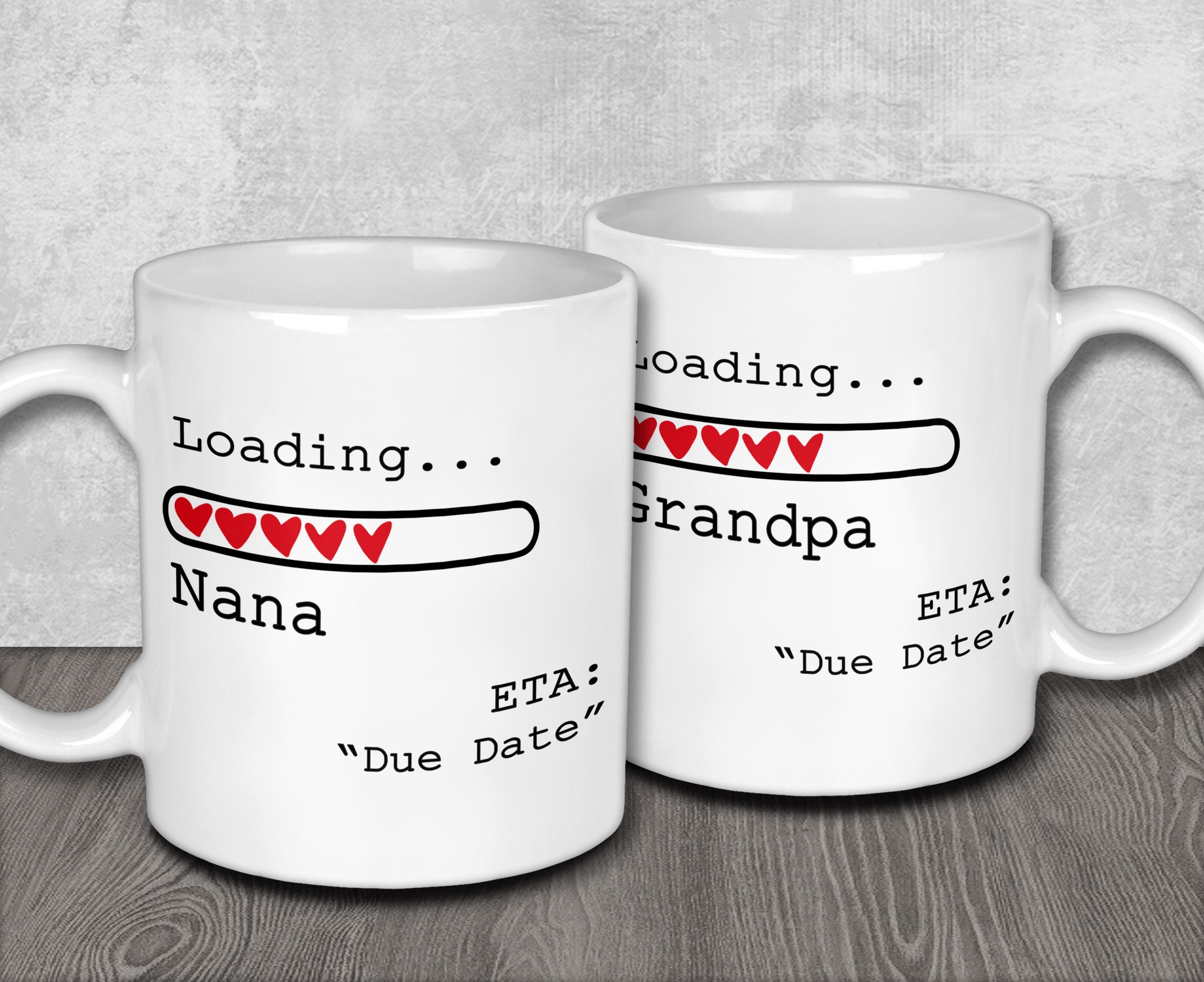 Loading Nana and Grandpa Mugs - Pregnancy Announcement - Baby On The Way Gift - New Grandparents