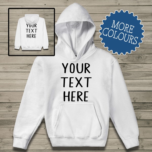 Custom Kid's Hoodie with Your Own Text or Image - Personalised Gift with Photo - Create Your Own Customised Toddler Hoodie with Pictures