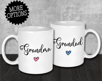 Personalised Grandad and Grandma Mug Set // Christmas Gift Idea // Grandma Gift // Grandad Gift // Grandparent's Stocking Filler Gift