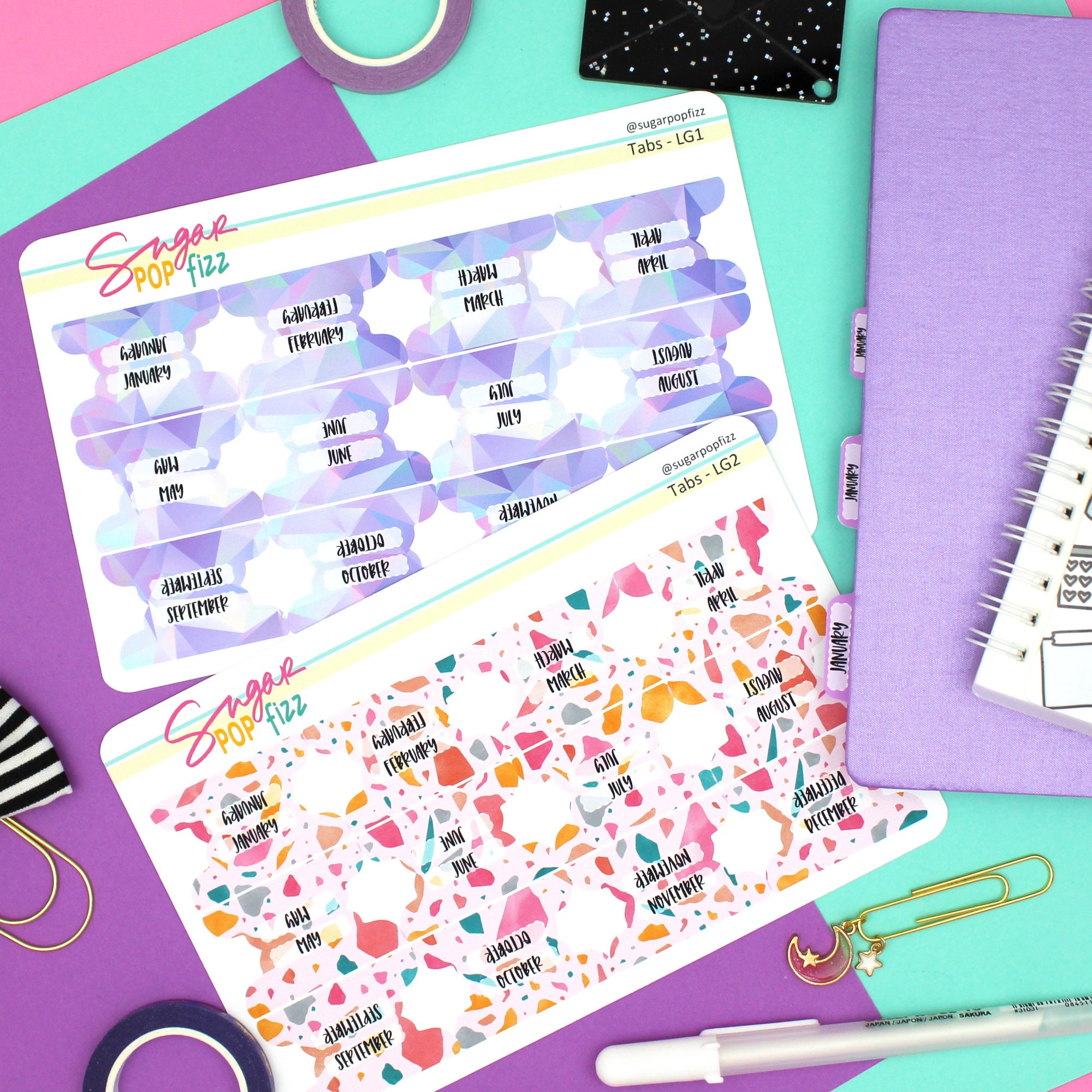 Planner Tabs Small Planner Tabs Lamented Planner Tabs Etsy