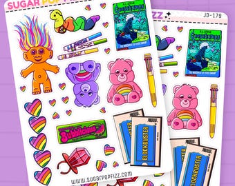 Pegatinas decorativas para diario de bebés de los 90