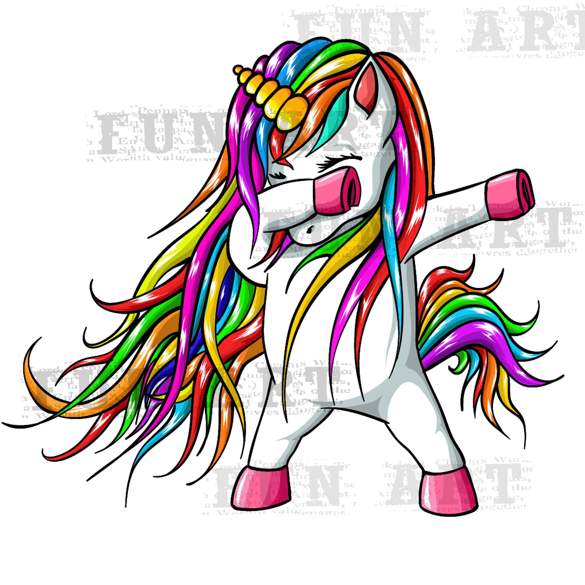 Dabbing Unicorn PNG Unicorn Birthday Unicorn Dab Cutting File Birthday ...