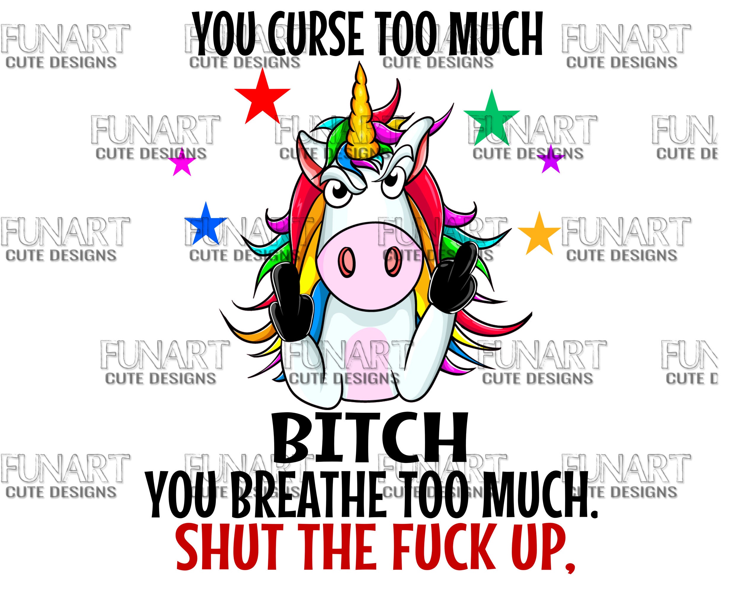 Let that shit go unicorn PNG File namasti unicorn Sublimation Design Digital Download