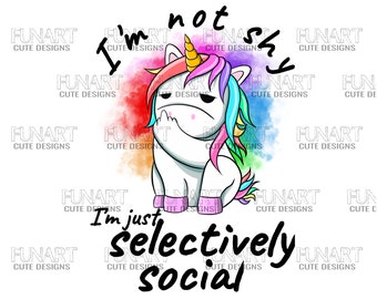 Funny unicorn middle finger png file