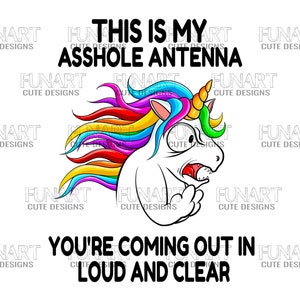 funny unicorn  PNG File, angry  unicorn Sublimation Design, cursing unicorn Digital Download, Middle finger Designs Downloads