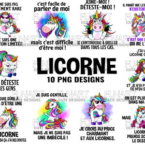 10 licorne designs unicornbundle png   -Digital image png instant download for sublimation prints