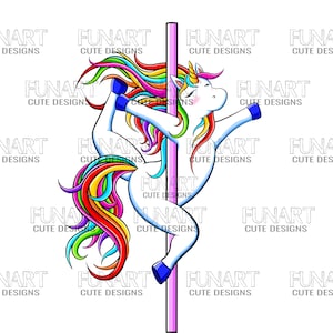 unicorn pole dance unicorn  PNG File, Sublimation Design, Digital Download,  Designs Downloads