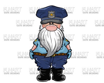 Police man gnome  PNG File Sublimation Designs Downloads