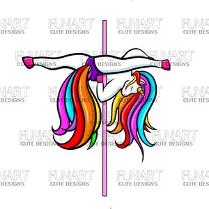 unicorn pole dance  PNG file - Funny  Unicorn sublimation designs