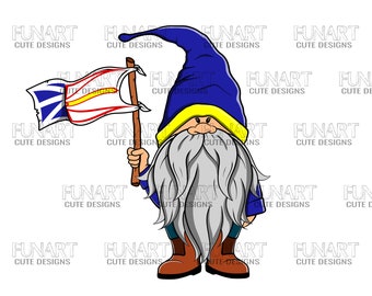 Newfoundland Labrador Gnome PNG: Tartan Canada Clipart (Digital Download)