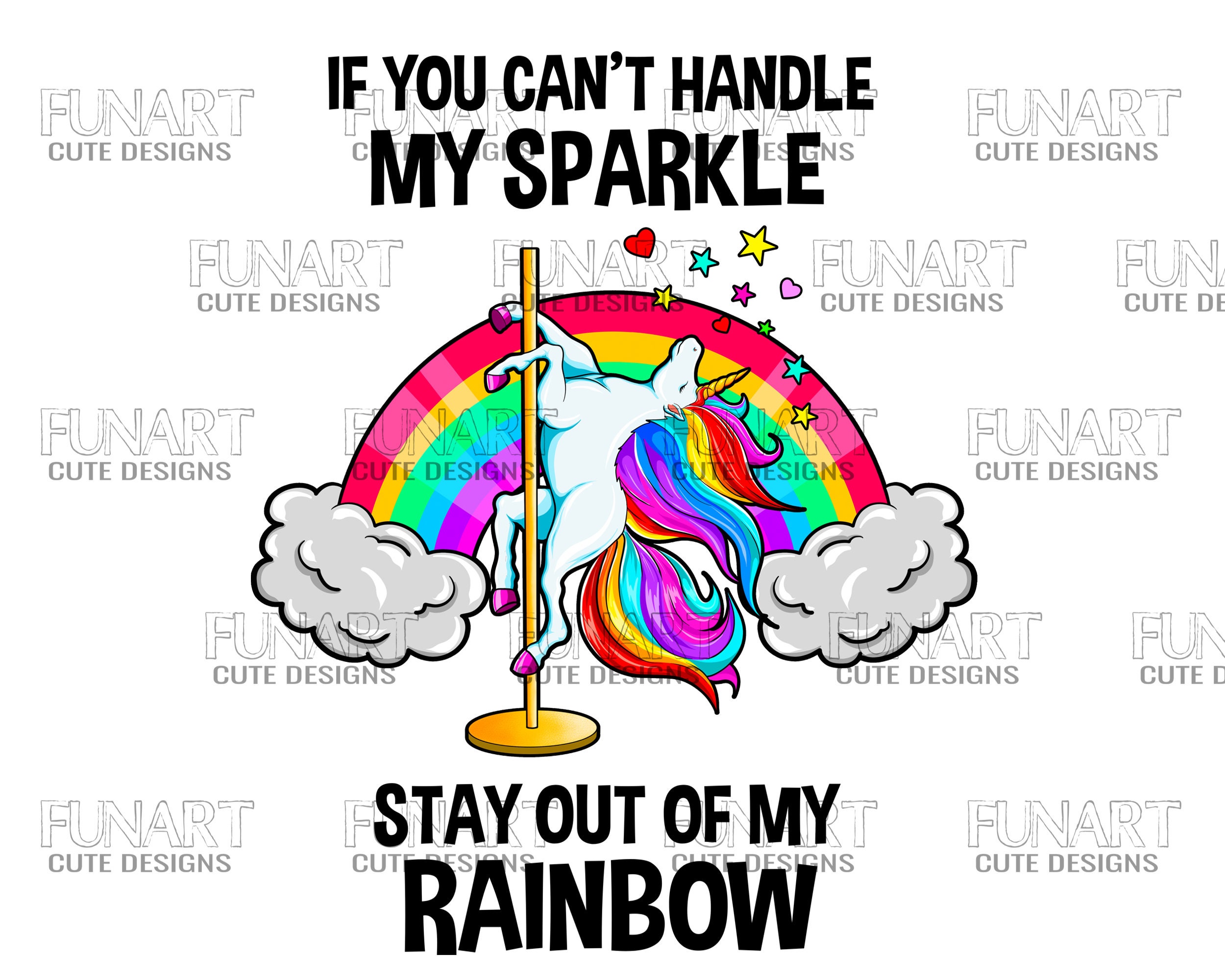 Funny Unicorn PNG: Sparkle Rainbow Design (digital Download) - Etsy  Australia