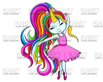 Ballerina Unicorn PNG