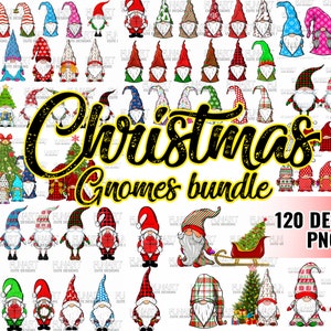 Christmas gnome designs bundle  png 120  christmas gnomes clipart