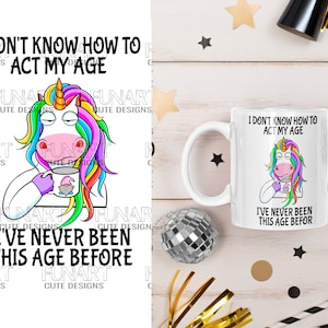 funny old lady  unicorn PNG File, Sublimation Design, Digital Download mamacorn design