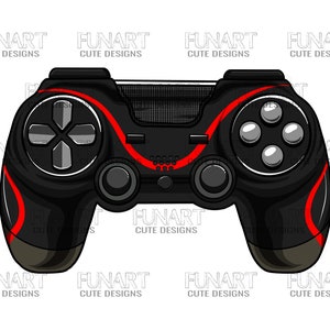 Video Game Controller Play  Console Gamepad Computer Pad Gaming Wireless PC Retro Vintage Design Logo PNG Clipart Vector Cut