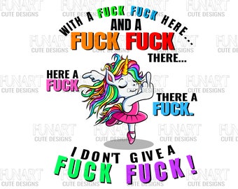 Funny Unicorn Middle Finger PNG JPEG File (Digital Download)