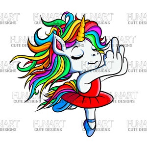 Middle finger unicorn png clipart funny balerina  unicorn png clipart